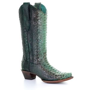 Corral green snakeskin boots